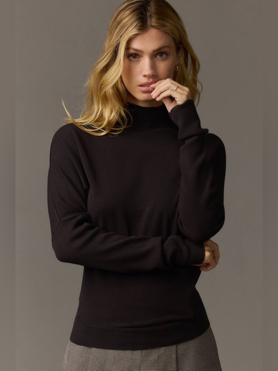 Pilcro Sweaters - Elegant Minimalist Pilcro Mock Neck Batwing Sweater